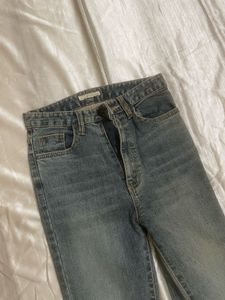 Vintage Wash Flare Jeans