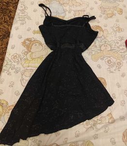 Sparkly Black Assymetrical Y2k Top