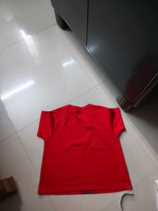 Red Butterfly Print T-Shirt