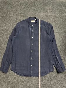 Lacoste Men's Dark Blue Band Collar Shirt