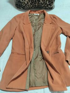 Double-breasted Orange Blazer 🧡