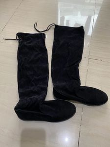 Unused Black Thigh High Boots