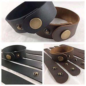 Unisex Leather Cuff Bracelets Set of 3 Pieces