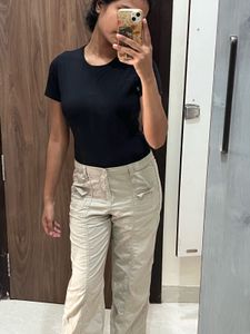 h&amp;m canvas trousers women