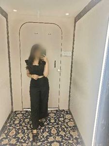 Stylish Black Smocked Crop Top