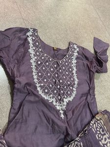 Elegant Purple Kurta Set with Dupatta
