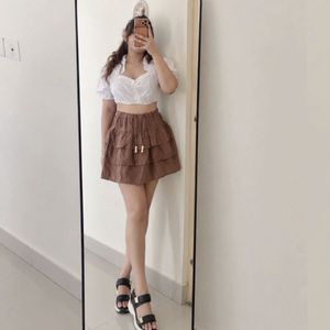 Tiered Ruffle Mini Skirt