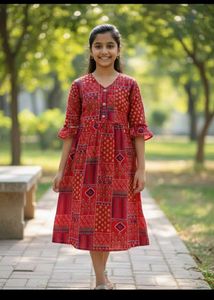Two Patterned Dresses for 10-12 year girl