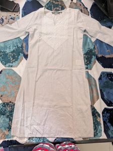 Elegant White Cotton Kurta