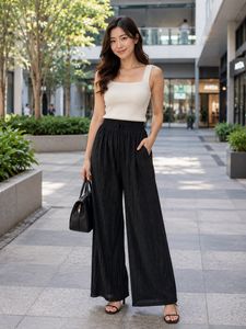 Black Wide Leg Palazzo Pants
