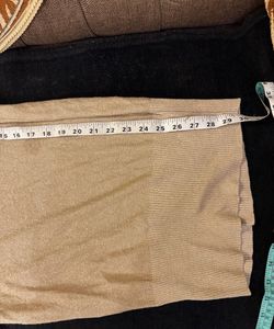 Elegant Gold shimmery V Neck Top