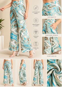 Flowy Printed Wide Leg Pants