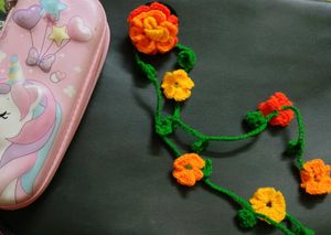 Handmade hair Long tie crochet 🧶