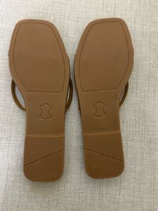 Brand New Elegant Embellished Brown Flat Sandals