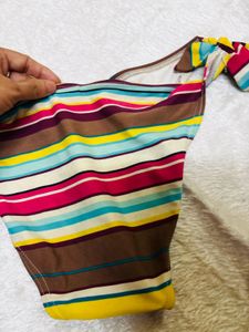 Colorful Striped Bikini Bottom