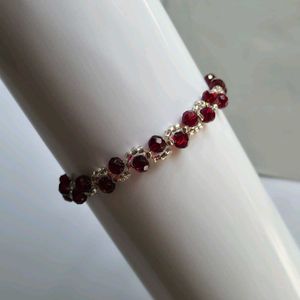 Red Crystal Beaded Bracelet