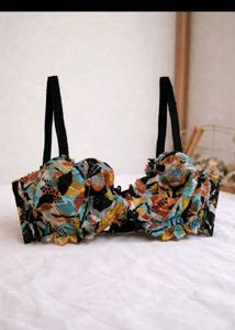 Boho Floral Lace Bra