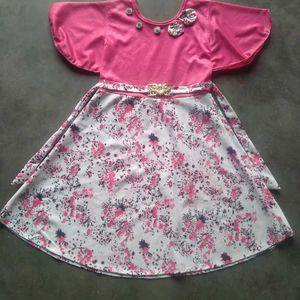 Combo Set Girls Western Dress