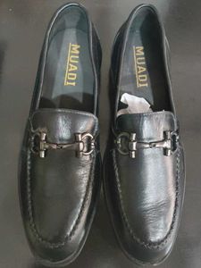 Men's Black Leather Loafers