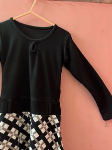 Beautiful Western  Black &amp; White Dress