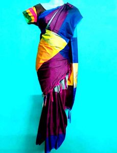 Multi colour silk saree