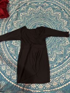 Elegant Black Wrap Dress