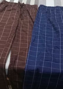 Comfortable Plaid Pajama Pants (2 pairs)