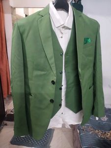 Classic Olive Green three piece suit