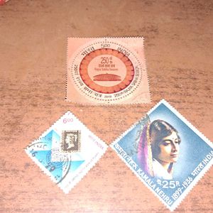 Set of 3 different shaped stamps
