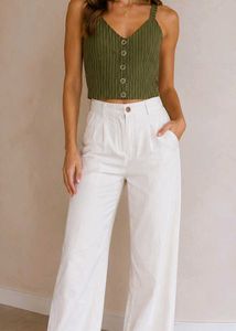 Stylish Striped Button-Up Crop Top