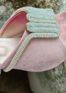 Sparkly Block Heel Mules