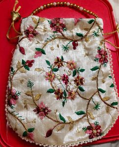 Embroidered Clutch Bag