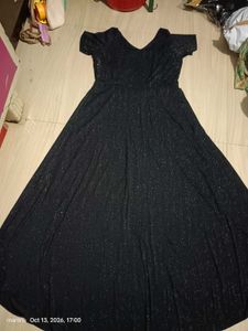 Elegant Black Sparkle Maxi Dress