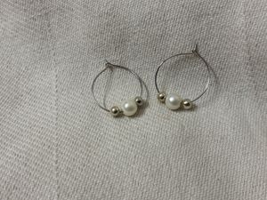 Pearl Embellished Hoops/ Danglers