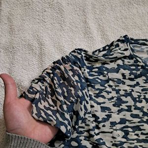 Y2k Vintage Printed Boxy Mesh Top