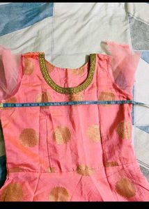 Elegant Peach Anarkali long Dress