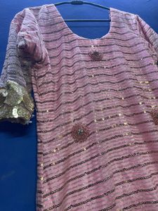 Sparkling Pink Sequined Kurta