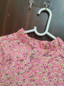 Cute Pink Floral Blouse