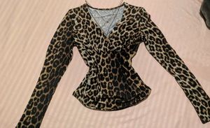 y2k leopard print top ˚⟡˖ ࣪