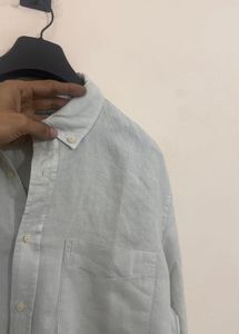 Men's Light Blue Linen Shirt