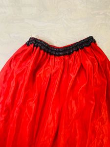 Vibrant Red Ethnic Skirt