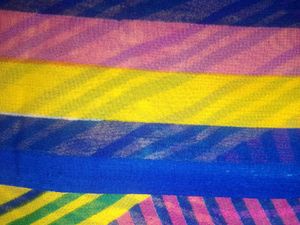 Vibrant Striped saree