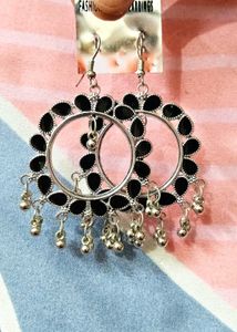 Beautiful Silver Oxidized Black Colour Earings...