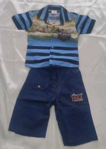Boys' Blue Striped Outfit