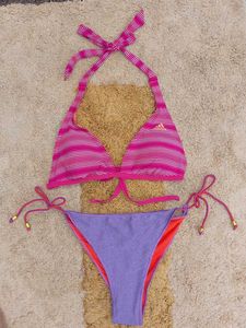 Adidas Striped Bikini Set
