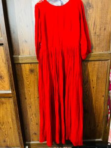 pure chiffon red gown