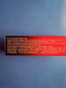 Swiss Beauty HD Matte Lipstick