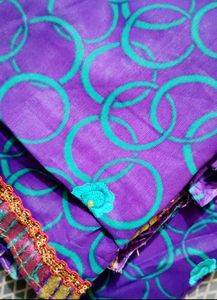 Elegant Purple Floral Saree