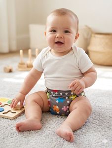 Babyhug Adorable Baby in Cute Cloth Diaper
