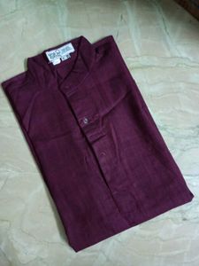 Men's Maroon Kurta